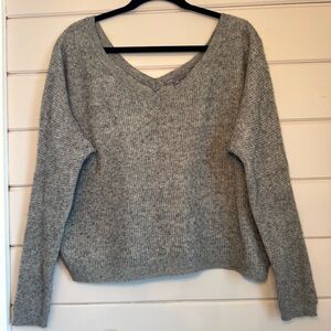 Vince Heather Gray V-Neck Long Sleeve Wool/Cashmere Sweater